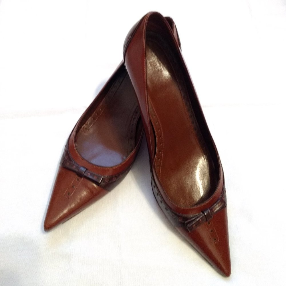 Hilfiger Vero Cuoio Kitten Heel Shoes Sz 7.5
